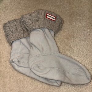 Hunter Light Gray Casual Socks for Women